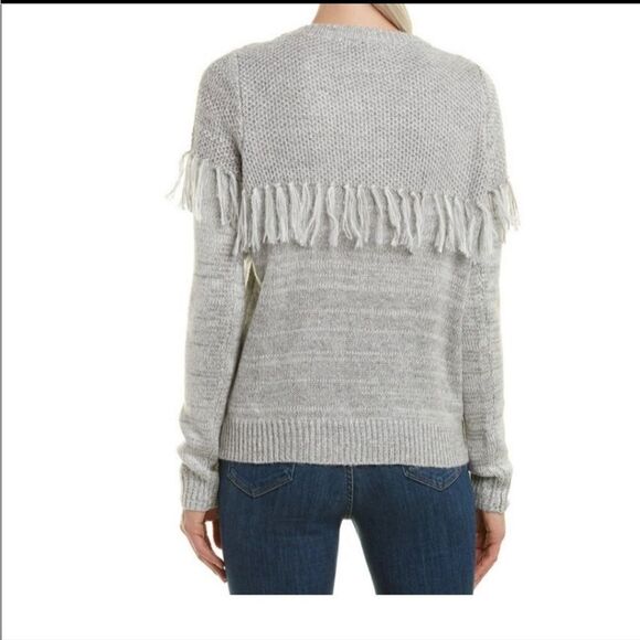 Lucy Paris Gray Frill Sweater Sz Small - Picture 2 of 9
